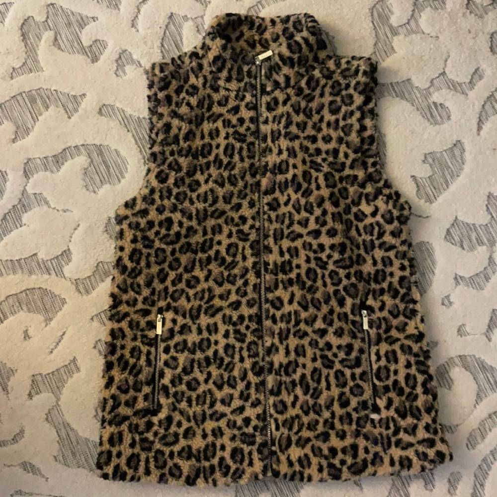 Calvin Klein animal print zip vest